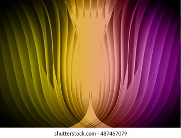 yellow purple wave Abstract background