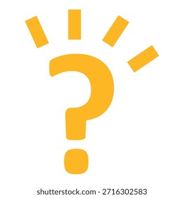 ponto de interrogação amarelo. brainstorming ou sinal de ideia
