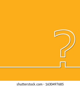 Yellow question mark on yellow background. Problems and solutions. Find the best question for the best solution.