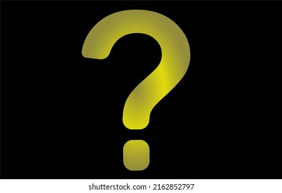 Yellow question mark on a black background