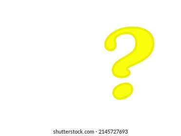 Yellow question mark on a white background. banner design