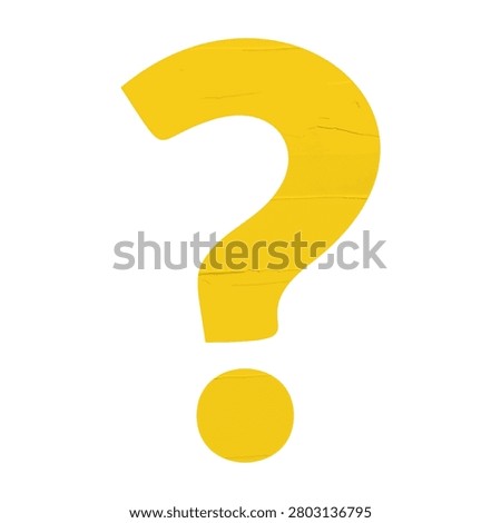 Yellow question mark symbol icon