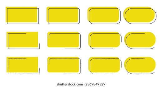 Yellow Quote vector bubbles for text, speech vector.