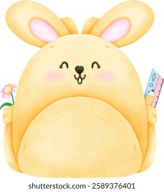 Yellow rabbit school bag	 school 