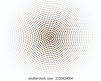 Yellow Radial Half Tone Gradient Pattern Of Geometric Shapes. EPS10 Vector