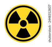 Yellow Radioactive Sign. Radiation Danger Icon. Vector