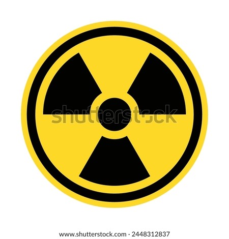 Yellow Radioactive Sign. Radiation Danger Icon. Vector