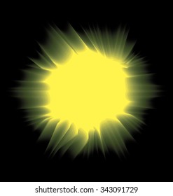 Yellow ragged hole in the darkness