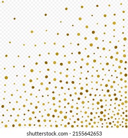 Yellow Rain Abstract Vector Transparent Background. Falling Splash Illustration. Shiny Sequin Bridal Design. Sparkle Festive Pattern.