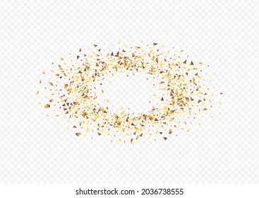 Yellow Rain Effect Transparent Background. Abstract Particle Pattern. Golden Glow Happy Postcard. Splash Falling Banner.