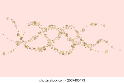 Yellow Rain Rich Pink Background. Transparent Sparkle Backdrop. Gold Glow Golden Pattern. Shine Isolated Card.