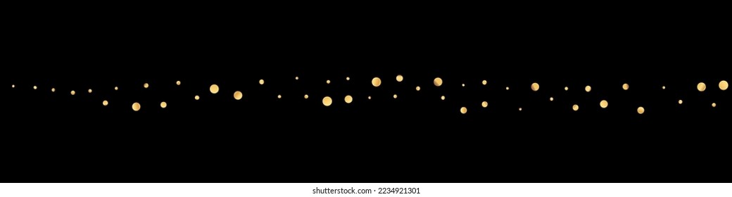 Gelbes, sehr reiches Vektorschwarz-Panorama-Hintergrund. Art Splash Muster. Gold Shine Paper Banner. Sequin Happy Wallpaper.
