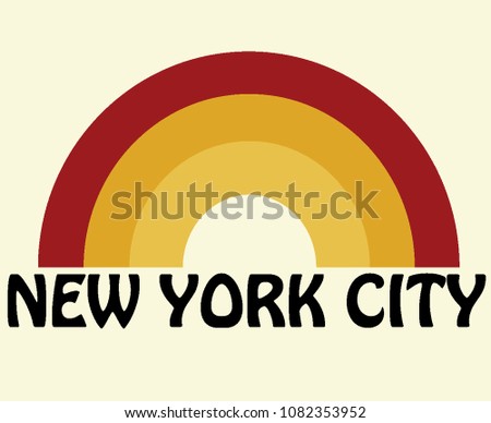 yellow rainbow art vector 
