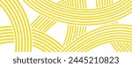 Yellow ramen pattern on white background. Wave abstract pattern. Vector banner