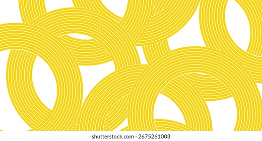 Yellow ramen pattern on white background. modern illustration