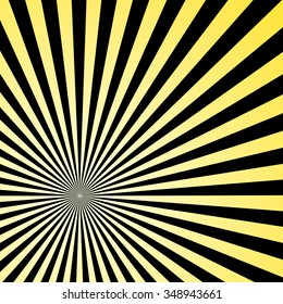 yellow rays on black background vector graphic
