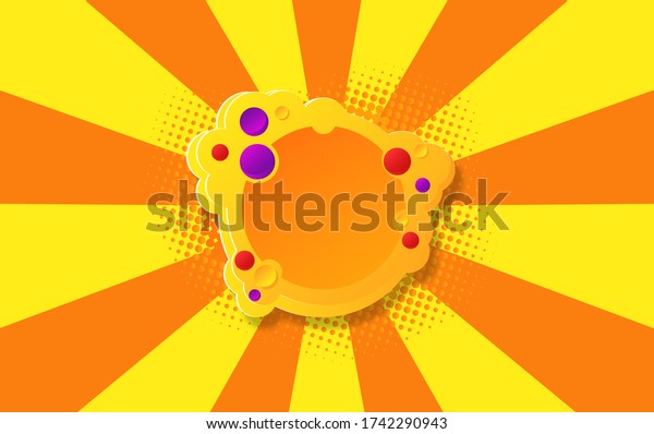 Yellow Rays Pop Art Background Vector Stock Vector Royalty Free 1742290943 Shutterstock 