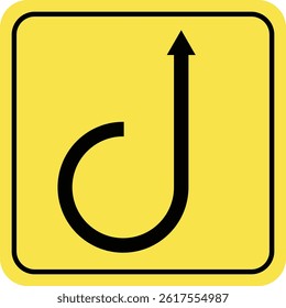"Yellow Rectangle Traffic Sign with Clear Directional Arrow for Smooth Traffic Flow"