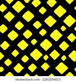 yellow rectangles on a black background. seamless rectangle pattern background. vector illustration
