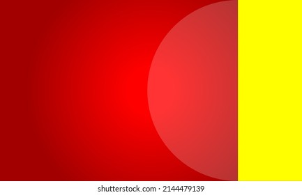 Forma abstracta amarilla y roja con un fondo mínimo
