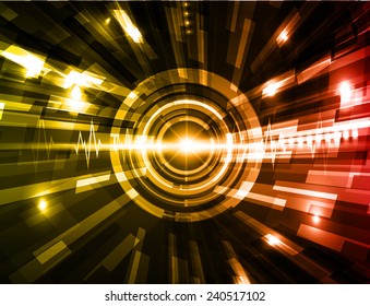 Yellow red Abstract Technology background for computer graphic website and internet. Light