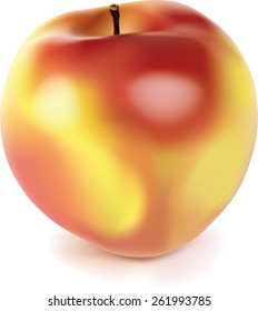 yellow and red apple with mesh gradient