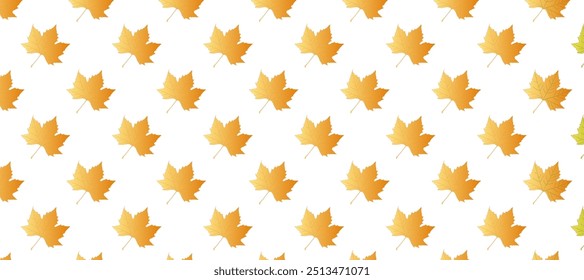 Yellow and red autumn leaves in the white background