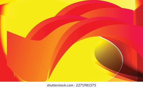 Yellow Red background with dynamic abstract Wallpaper