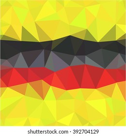 Yellow red black polygonal background