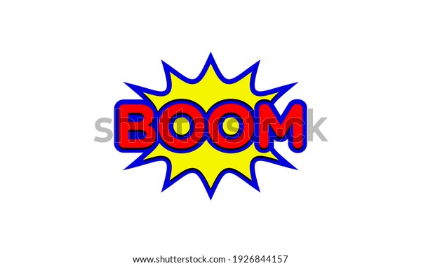 Yellow Red Boom Spark Splash Surprise\
Wordmark Lettering Typography Text Fun Logo\
Design