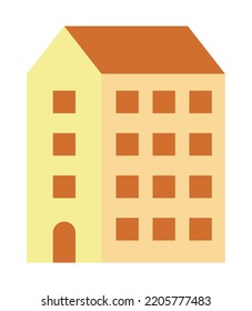 construcción de edificios amarillos y rojos