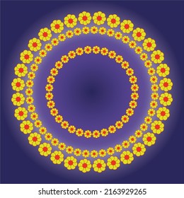 yellow red circular frame eps 10 wallpaer