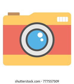 
Yellow and red color camera used to take photographs
