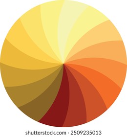 yellow red color twist stripes in circle shape, combination with its elegance and depth. yellow red  color vector illustration.