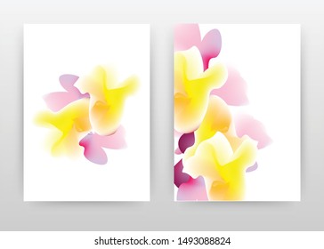 Yellow red concept design of annual report, brochure, flyer, poster. Yellow pink concept on white background vector illustration for flyer, leaflet, poster. Business abstract A4 brochure template.