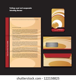 Yellow and red corporate identity theme