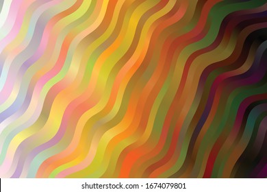 Olas amarillas, rojas y oscuras abstractas de fondo vectorial. Patrón simple.