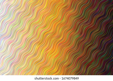 Olas amarillas, rojas y oscuras abstractas de fondo vectorial. Patrón simple.