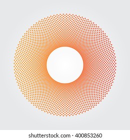 Yellow and red dot donut design