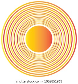 Yellow red ellipse gradient vector design