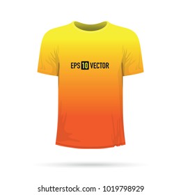 yellow and red fade t-shirt