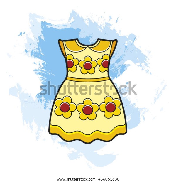 red and yellow frock