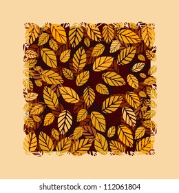 Yellow and red leaves. Vector illustration, eps10