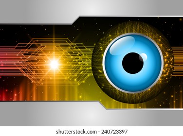 yellow red Light Abstract Technology background for computer graphic website and internet, circuit board. eye