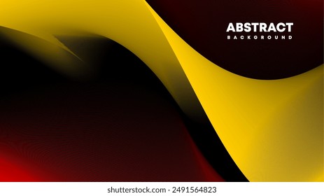 yellow and red lines waves flowing background dark abstract, light green waves, abstract wallpaper, business card template, presentation and banner