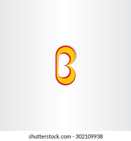 yellow red logo of letter b icon design symbol