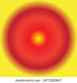 Yellow, red and orange color combination radial gradient background design vector illustration.