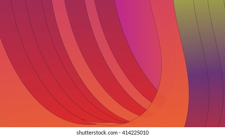 yellow, red, orange lines, clear patterns