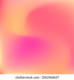 Yellow Red Pastel Curve Bright Background. Trendy Liquid Flow Pink Vibrant Gradient Backdrop. Sunrise Fluid Peach Watercolor Orange Swirl Gradient Mesh. Warm Color Sunset Neon Blurred Texture.