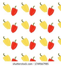 Yellow and red pepper pattern fresh organic food ingredient wallpaper cook texture vegetable graphic